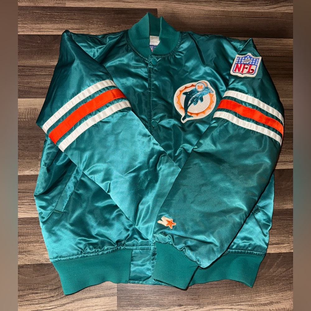 Vintage Starter Miami Dolphins Satin Bomber